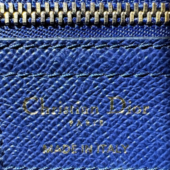 Christian Dior Saddle Bag Deep Ocean Blue Grained Calfskin - Picture 11 of 13